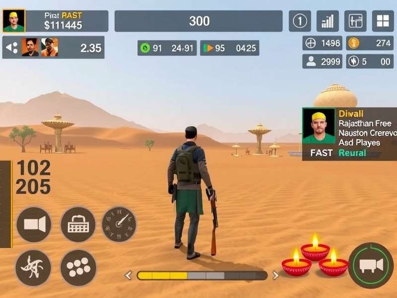 Rajasthan Rifle Pro Diwali event screenshot with festive elements